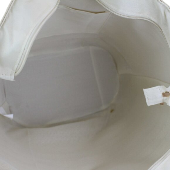 Stylish Woven Women's Large Capacity Straw Beach Tote Bag with Black Handles - Picture 10 of 10